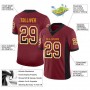 Burgundy Black-Gold Mesh Drift Fashion Football Jersey