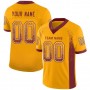 Gold Burgundy-White Mesh Drift Fashion Football Jersey