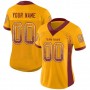 Gold Burgundy-White Mesh Drift Fashion Football Jersey