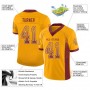 Gold Burgundy-White Mesh Drift Fashion Football Jersey