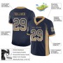 Navy Old Gold-White Mesh Drift Fashion Football Jersey