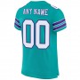 Aqua White-Purple Mesh Authentic Football Jersey