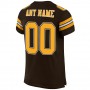 Brown Gold-White Mesh Authentic Football Jersey