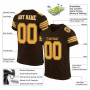 Brown Gold-White Mesh Authentic Football Jersey