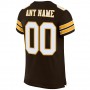 Brown White-Gold Mesh Authentic Football Jersey