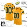 Gold Green-White Mesh Authentic Football Jersey