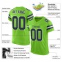Neon Green Navy-White Mesh Authentic Football Jersey