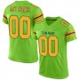 Neon Green Gold-Navy Mesh Authentic Football Jersey