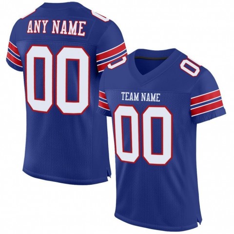 Royal White-Red Mesh Authentic Football Jersey