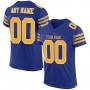 Royal Gold-White Mesh Authentic Football Jersey