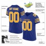 Royal Gold-White Mesh Authentic Football Jersey