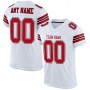 White Red-Black Mesh Authentic Football Jersey