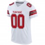 White Red-Black Mesh Authentic Football Jersey