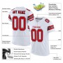 White Red-Black Mesh Authentic Football Jersey
