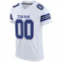 White Royal-Black Mesh Authentic Football Jersey