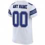White Royal-Black Mesh Authentic Football Jersey