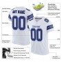 White Royal-Black Mesh Authentic Football Jersey