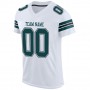 White Midnight Green-Black Mesh Authentic Football Jersey