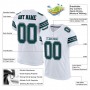 White Midnight Green-Black Mesh Authentic Football Jersey