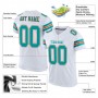 White Aqua-Orange Mesh Authentic Football Jersey