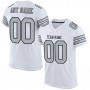 White Silver-Black Mesh Authentic Football Jersey