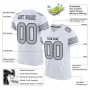 White Silver-Black Mesh Authentic Football Jersey