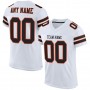 White Black-Orange Mesh Authentic Football Jersey