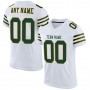 White Green-Gold Mesh Authentic Football Jersey