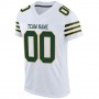 White Green-Gold Mesh Authentic Football Jersey
