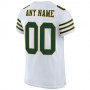 White Green-Gold Mesh Authentic Football Jersey