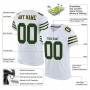 White Green-Gold Mesh Authentic Football Jersey