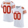 White Scarlet-Gold Mesh Authentic Football Jersey