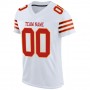 White Scarlet-Gold Mesh Authentic Football Jersey