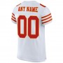 White Scarlet-Gold Mesh Authentic Football Jersey