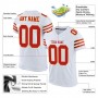 White Scarlet-Gold Mesh Authentic Football Jersey