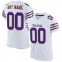 White Purple-Gold Mesh Authentic Football Jersey