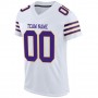 White Purple-Gold Mesh Authentic Football Jersey