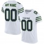 White Navy-Neon Green Mesh Authentic Football Jersey