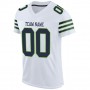 White Navy-Neon Green Mesh Authentic Football Jersey