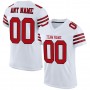 White Red-Black Mesh Authentic Football Jersey