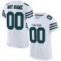 White Midnight Green-Black Mesh Authentic Football Jersey