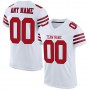 White Red-Navy Mesh Authentic Football Jersey