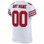 White Red-Navy Mesh Authentic Football Jersey