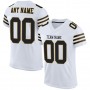 White Black-Old Gold Mesh Authentic Football Jersey