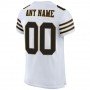 White Black-Old Gold Mesh Authentic Football Jersey