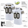 White Black-Old Gold Mesh Authentic Football Jersey