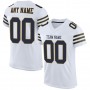 White Navy-Old Gold Mesh Authentic Football Jersey