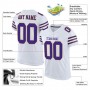 White Purple-Old Gold Mesh Authentic Football Jersey