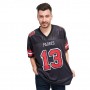 Black Red-White Mesh Authentic Football Jersey