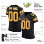 Black Gold-White Mesh Authentic Football Jersey